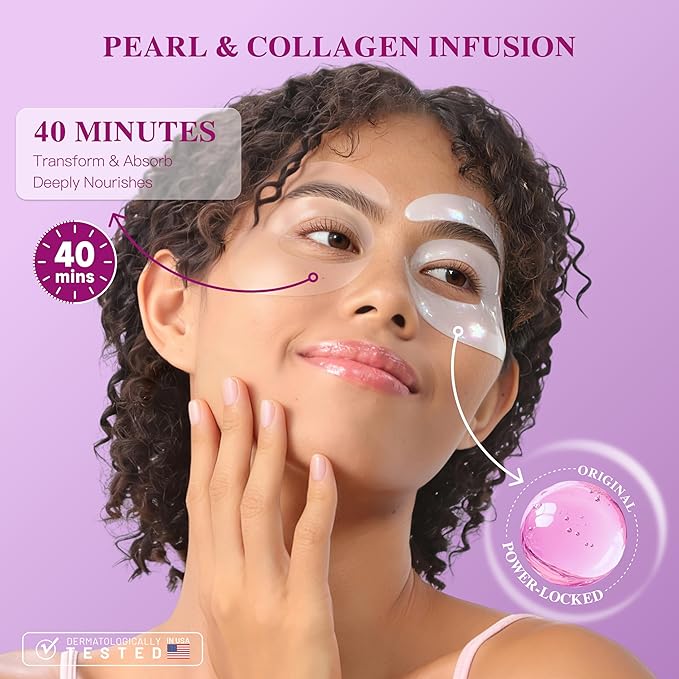 Under Eye Patches with Collagen, Eye Patches for Puffy Eyes and Dark Circles, 360° Under Eye Mask for Puffiness, Wrinkles, Fine Lines, Gifts for Women - Skin Care, 24 Pairs (White)