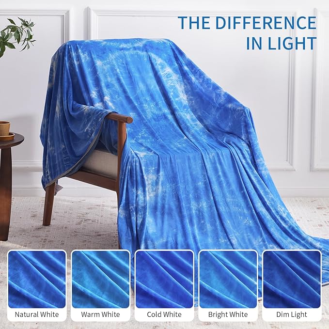 Guohaoi Cooling Blanket (90"x90"Queen Size) for Hot Sleepers and Night Sweats,Decortive Tie Dye,Arc-Chill Q-Max >0.5Cool Fiber,Ultra Cold Breathable,Comfortable,Keep Cool,All-Season