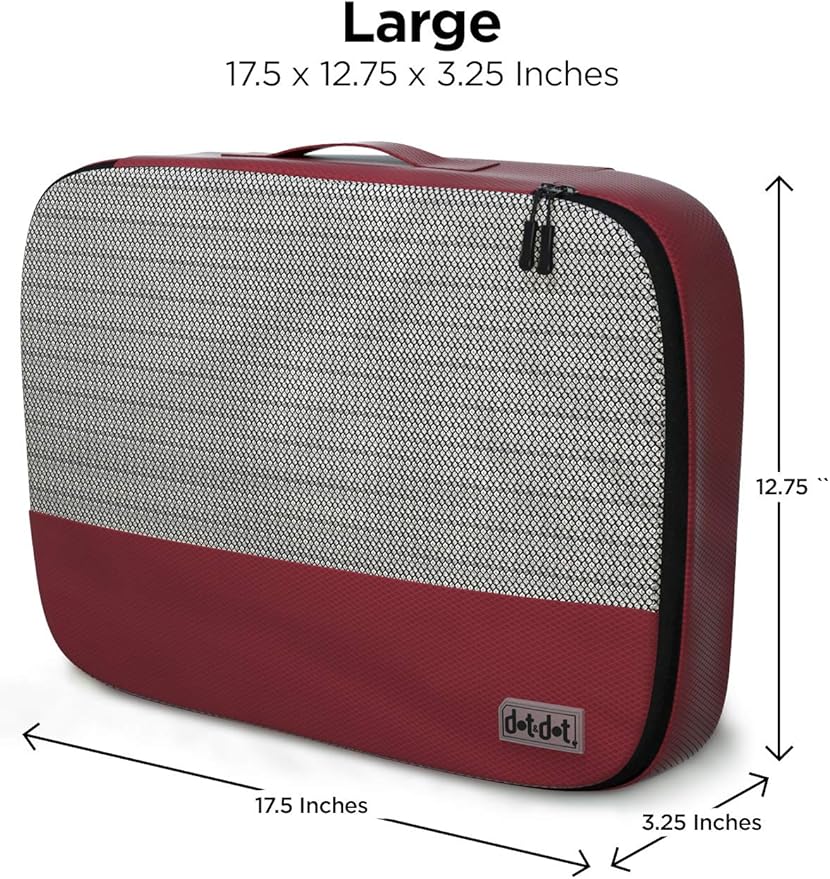 5pc Purple Large Packing Cubes for Suitcases - Travel Packing Organizers for Carry on Luggage Cubes set of 5