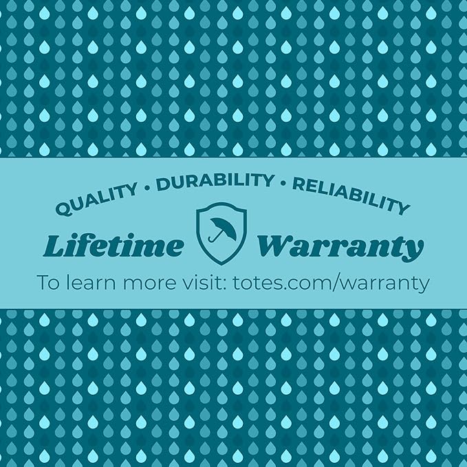 Totes Auto Open/Close Compact Umbrella with Printed Under Canopy