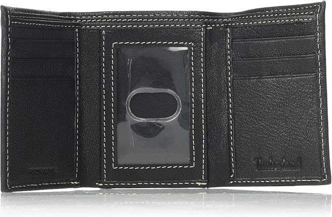 Timberland Men's Genuine Leather RFID Blocking Trifold Wallet