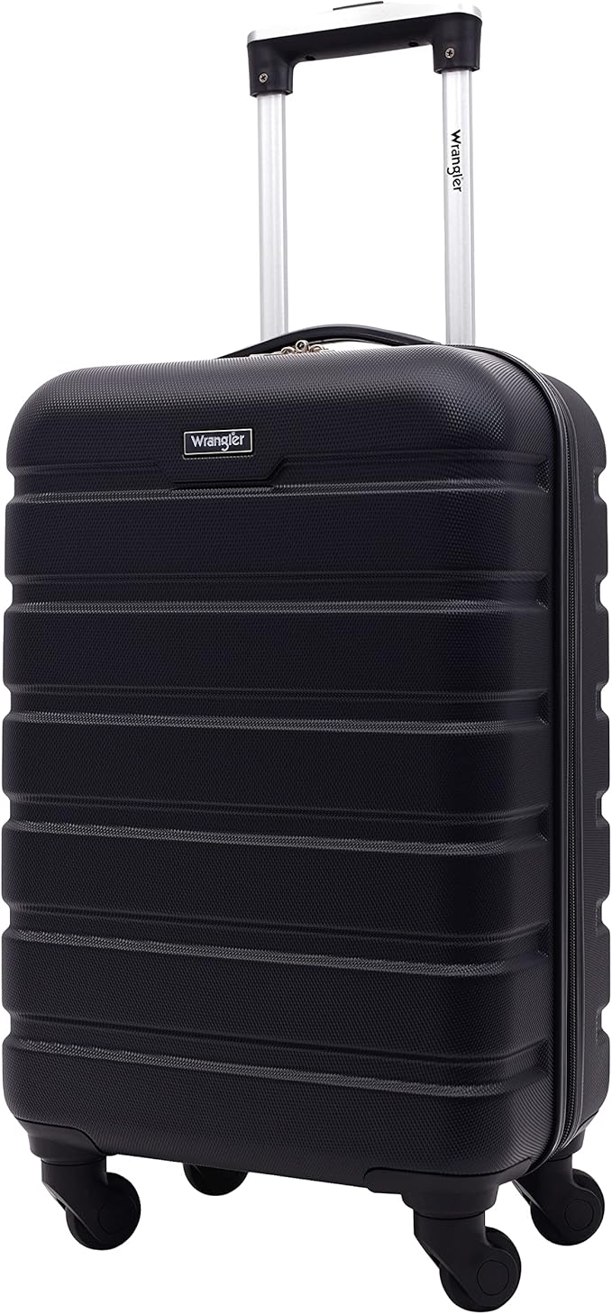 Wrangler 20" Hardside Spinner Carry-On Luggage, Black