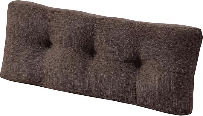 downluxe Indoor Bench Cushion for Indoor Furniture, Non-Slip Tufted Overstuffed Textured Foam Bench Seat Cushion, 42" X 16" X 4", Brown, 1 Pack