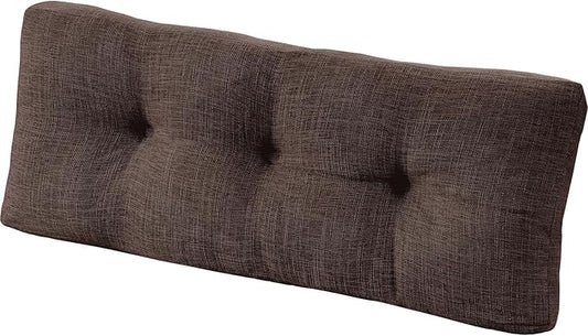 downluxe Indoor Bench Cushion for Indoor Furniture, Non-Slip Tufted Overstuffed Textured Foam Bench Seat Cushion, 42" X 16" X 4", Brown, 1 Pack