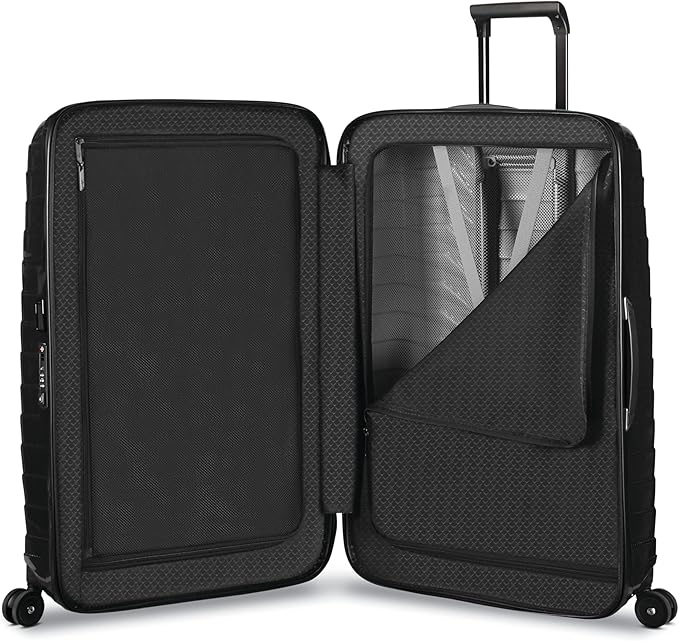 Samsonite Proxis Large Hardside Luggage with Dual Spinner Wheels - Innovative Roxkin™ Lightweight Shell With Ultimate Durability- Includes TSA Lock, Ergonomic Telescoping Handle - Black