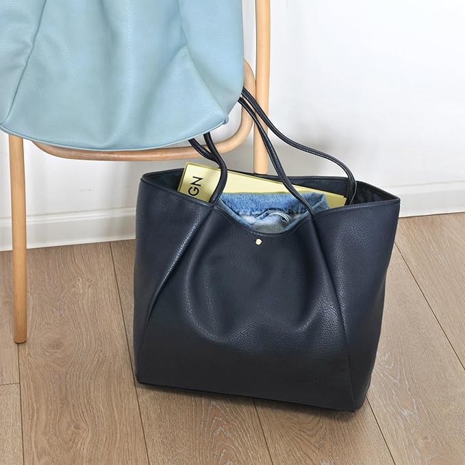 Oversize Pu Leather Tote Women Weekender Bag Shopper Handbag Travel Purse