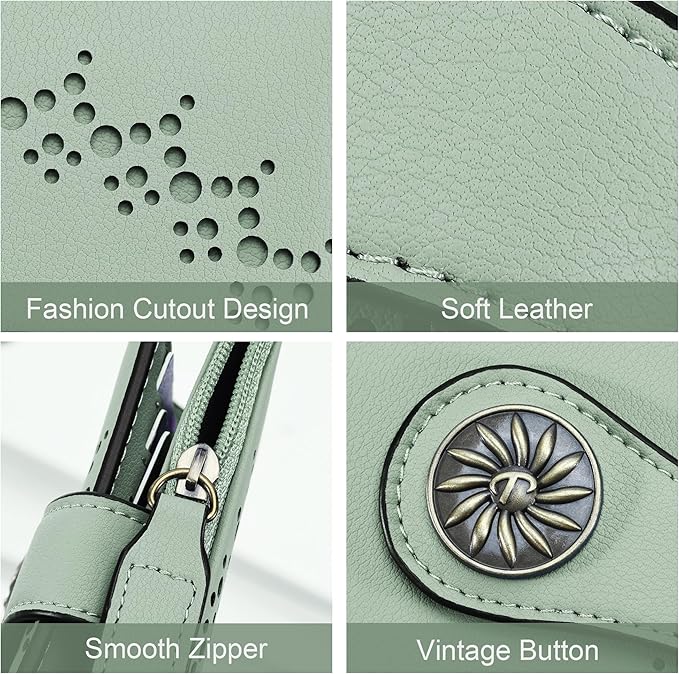 Tipmile Small Wallet for Women Bifold RFID Blocking Card Holder Leather Wallets with Zipper Coin Pocket
