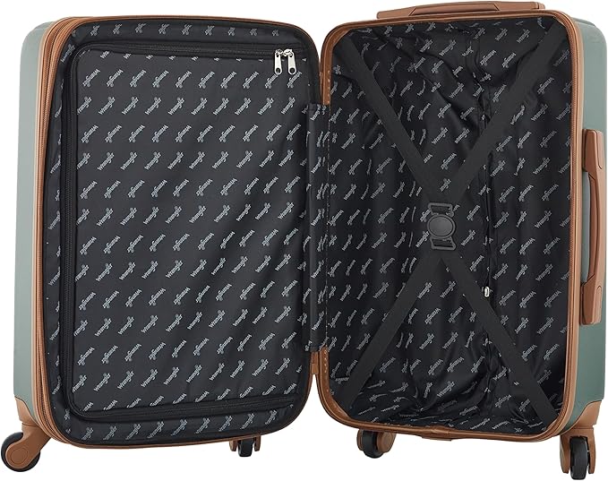Wrangler 22" and 18" Heartland 2-Piece Carry-On Luggage Set, Satin Moss