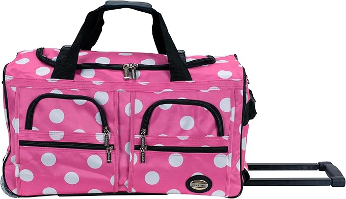 Rockland Rolling Duffel Bag, Black, 22"