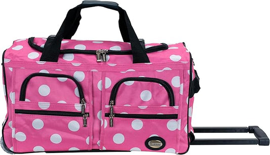 Rockland Rolling Duffel Bag, Black, 22"