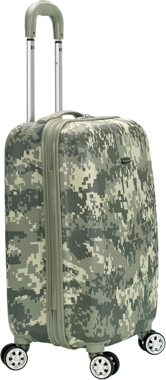 Rockland Safari Hardside Spinner Wheel Luggage, ACU CAMO, Carry-On 20"