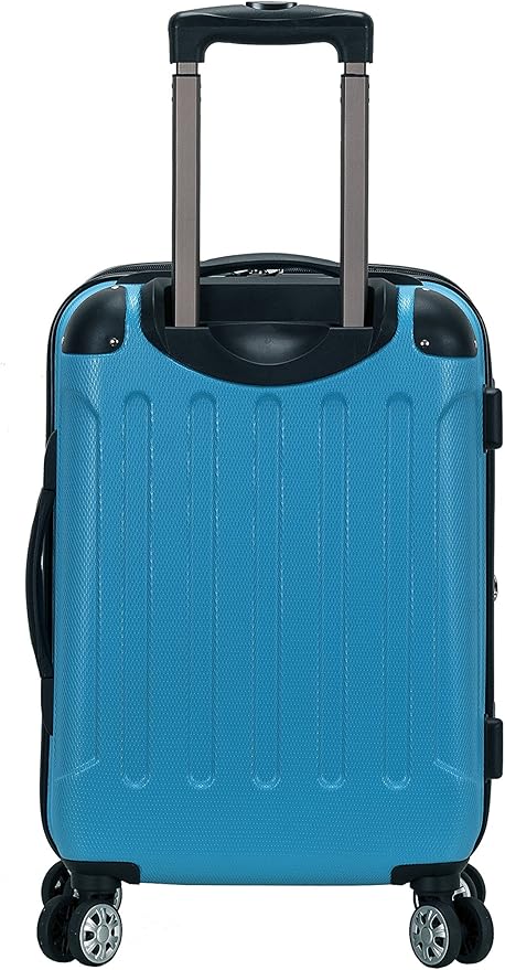 Rockland London Hardside Spinner Wheel Luggage, Turquoise, Carry-On 20-Inch