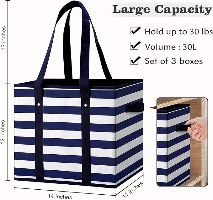 WISELIFE Reusable Grocery Bags 8 Pack,Large Grocery Tote Bag Water Resistant Shopping Bags Foldable Grocery Bag for Clothes,Shoes and Picnic,Black