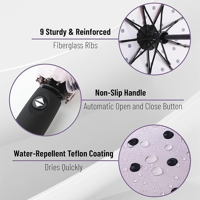 Mr. Pen- Windproof Travel Umbrella, Automatic Umbrellas for Rain, Compact
