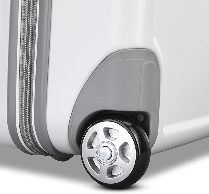 American Tourister Fathead Underseater Carry-On Luggage - Airline Approved - Customize with Favorite Sports or Character Decal - Durable ABS Hardshell - RightHeight™ Adjustable Handle - White
