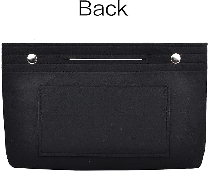 Vercord Felt Purse Tote Organizer Insert Divider Inside Handbag for Women Medium Black