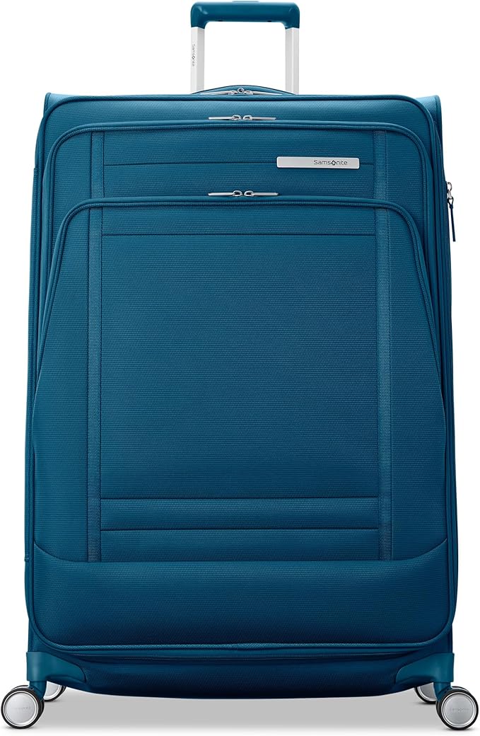 Samsonite UpLIFT Lightweight Large Checked Softside Luggage with Spinner Wheels - Expandable - Airline-Approved, Polyester Soft Suitcase for Ultra Light Travel - Cerulean Blue