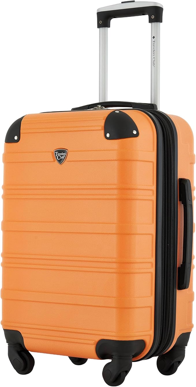 Travelers Club Phoenix Luggage, Sun Orange, 22-Inch Carry-On