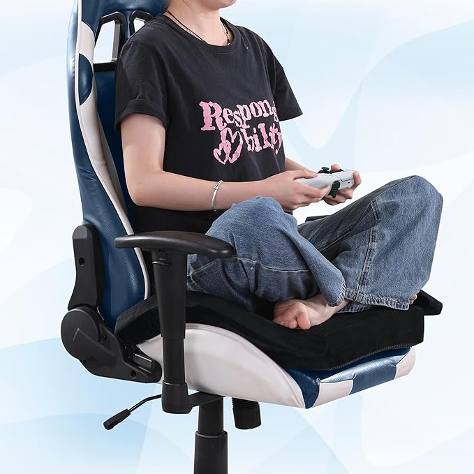 BALAPET Ultra Soft Gaming Chair Cushion for Long Sitting Gamers,Tailbone Pain Reduce Cushion for Office Chair(Black)