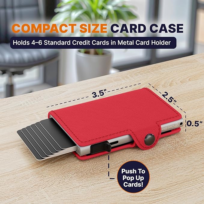 Conceal Plus Pop Up Wallet for Women – Slim Wallet for Small Purse & Crossbody Bag with Quick Card Access and RFID Blocking – Compact Card Holder (4-6 Card Capacity)