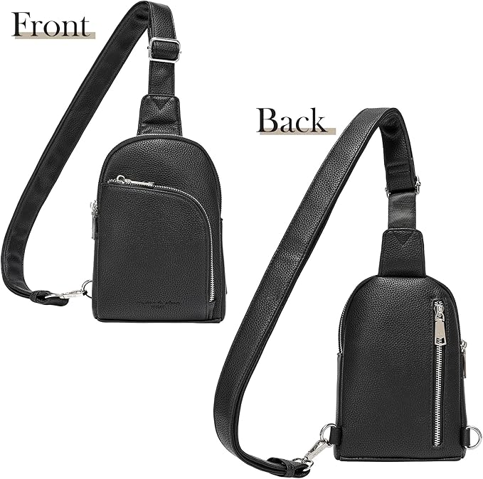 INICAT RFID Blocking Sling Bag, Anti Theft Crossbody Bag for Women, Travel Fanny Pack Style Purse, Vegan Leather
