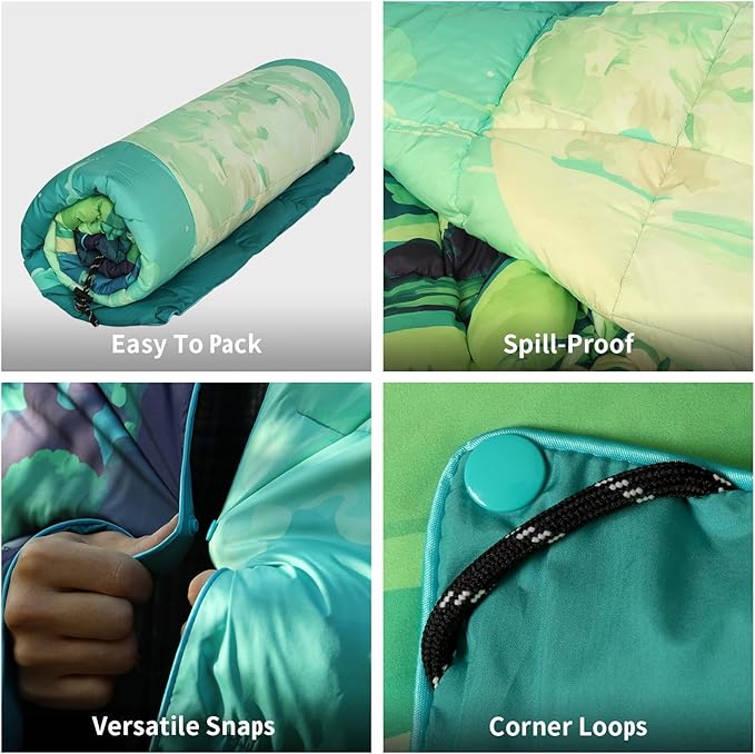 Camping Blanket, Puffy Blankets Lightweight Windproof Resistant for Outdoors,Hiking, Backpacking,Car,Picnic,Stadium