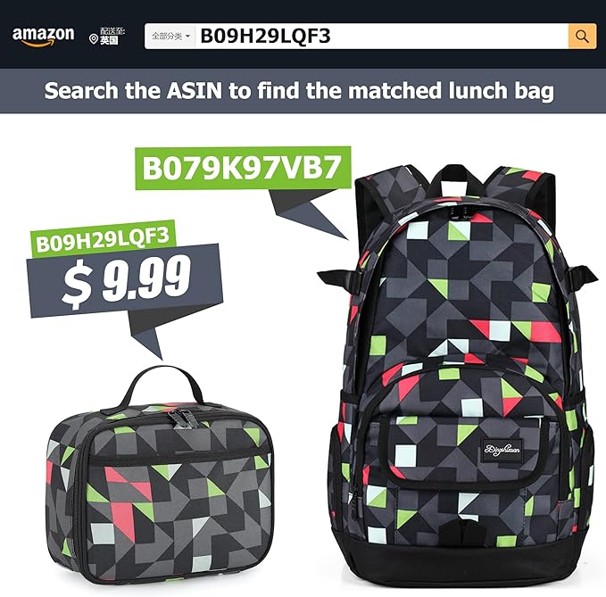 rickyh style School Backpack Travel Bag for Men & Women Lightweight College Back Pack with Laptop Compartmen