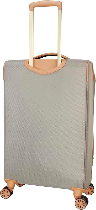 Dockers Seahorse Softside Expandable 8-Wheel Spinner Travel Checked Luggage, 24-Inch, New British Khaki