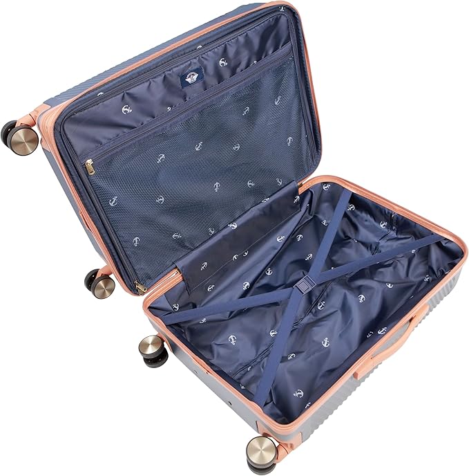 Dockers Spectra Hardside Expandable 8-Wheel Spinner Travel Checked Luggage, 24-Inch, India Ink