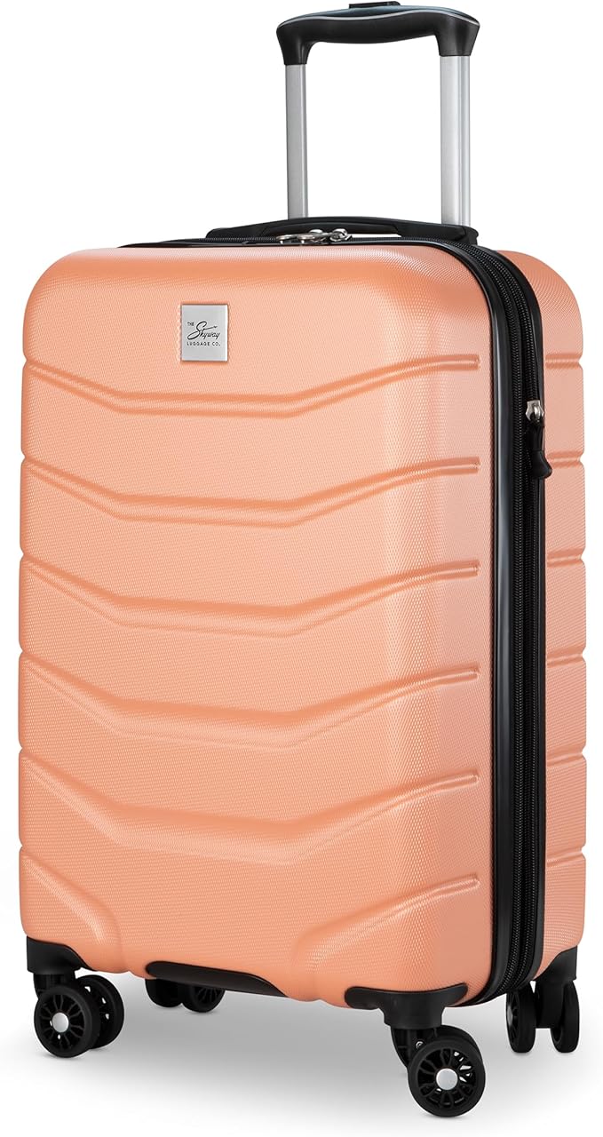 Skyway Luggage Silverton Hardside Collection – Lightweight Durable Suitcases with Wheels, Expandable Luggage for Travel Essentials with TSA Lock, 20-inch Carry-On, 22x14x9, Papaya Punch