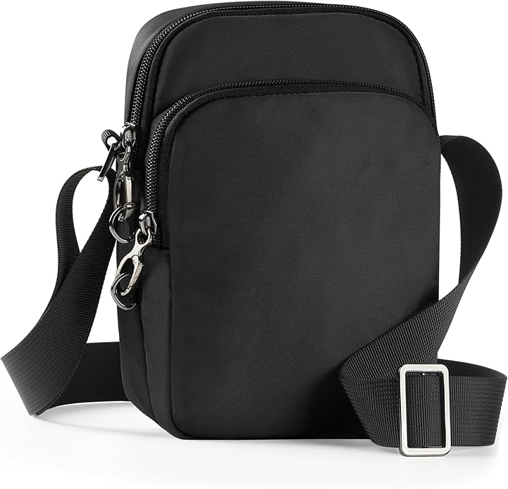 VADOO Sling Bag for Men Women, Anti Theft Crossbody Bag with Zipper Lock, RFID Blocking & Waterproof for Travel Casual
