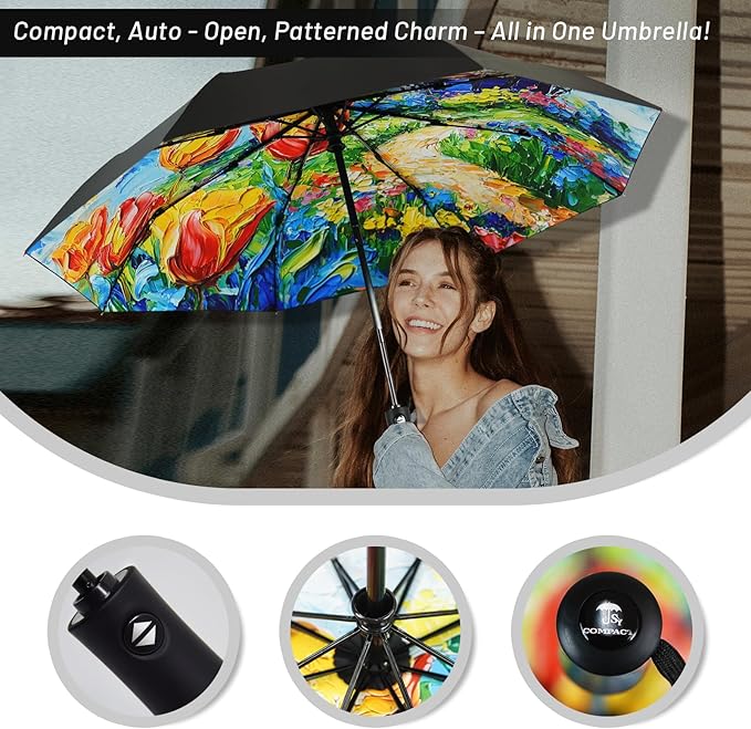 SY COMPACT Travel Umbrella Windproof Automatic Umbrellas Small Compact UV Sun Protection Factory Outlet Umbrella