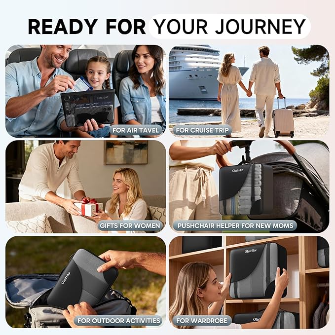 11 Set Packing Cubes for Travel, Gifts for Women Mom Kids, TSA Approved Bags for Makeup, Cosmetic, Toiletry, Suitcase Organizers for Checked Luggage, Cruise Essentials, Airplane Accessories, Black