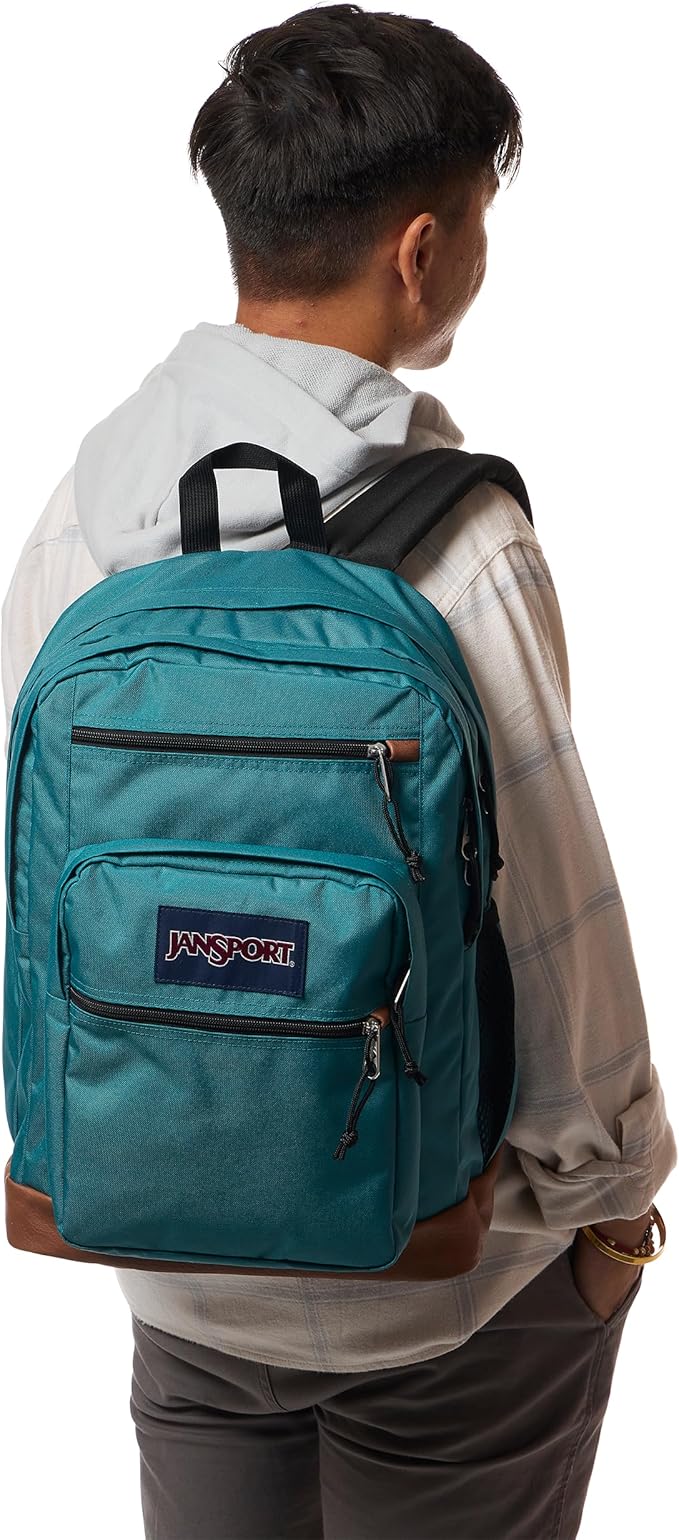 JanSport Cool Backpack with 15-inch Laptop Sleeve, Large Computer Bag Rucksack with 2 Compartments, Ergonomic Straps, Emerald Pool