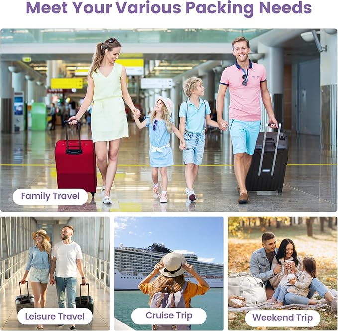 Cambond Compression Packing Cubes for Travel - Lightweight Expandable Travel Bags Luggage Organizers Travel Essentials Compression Cubes for Travel Space Saver for Carry on Suitcases Organizer