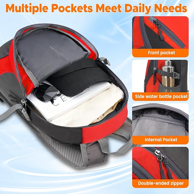 sunhiker Small Hiking Backpack Women Men 20L Lightweight Travel Backpack Daypack Casual Backpack For Cycling Outdoor Camping