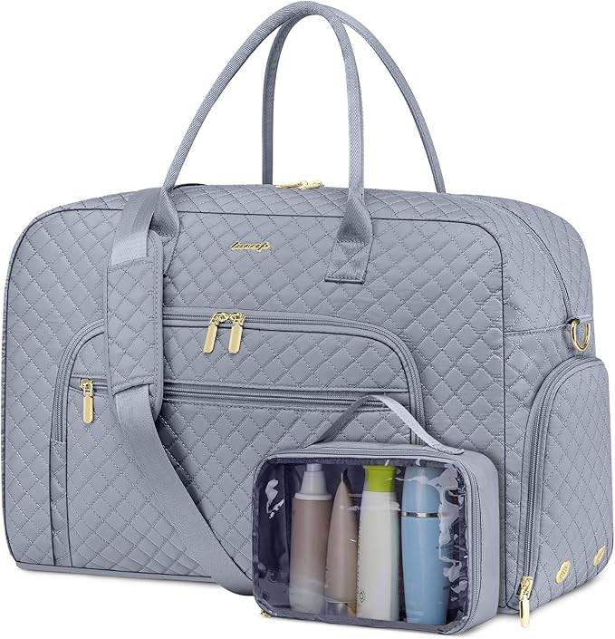 Travel Duffle Bags for Women Weekender: Overnight Bags with Shoe Compartment Large Carry on Weekend Bag with Toiletry Bag & Wet Pocket Tote Duffel Hospital Bag for Women Delivery