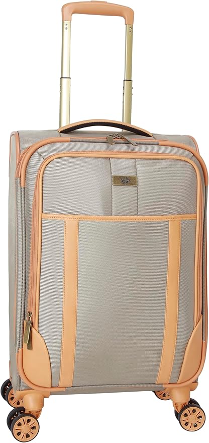 Dockers Seahorse Softside Expandable 8-Wheel Spinner Travel Carry On Luggage, 20-Inch, New British Khaki