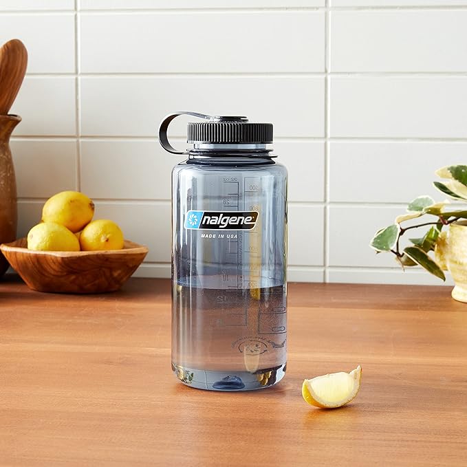 Nalgene 32 oz Wide Mouth Water Bottle | BPA-Free, Durable & Leak Proof, Lightweight Bottle for Hiking & Gym, Work & Travel