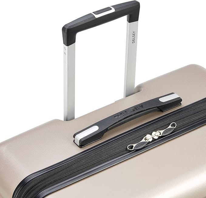 DELSEY PARIS Margot Hardside Luggage, Dual Wheel Spinners for Smooth Travel, Expandable with Spacious & Organizable compartments, Men and Women, Gold, Large Check-In 28-Inch