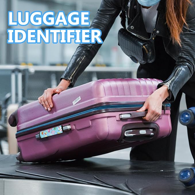 Luggage Handle Wrap 3Pcs Suitcase Identifier - Bogg Bag Strap Wrap Cover, Easy Identification Bright Neoprene Marker Sleeve Grips Comfort Travel Accessories for Airport (Y18)