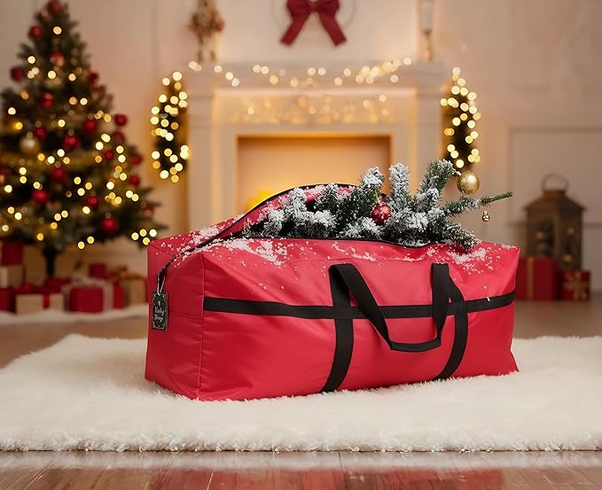 Extra Large Duffle Bag for Travel, Big Foldable Storage Bag - Red