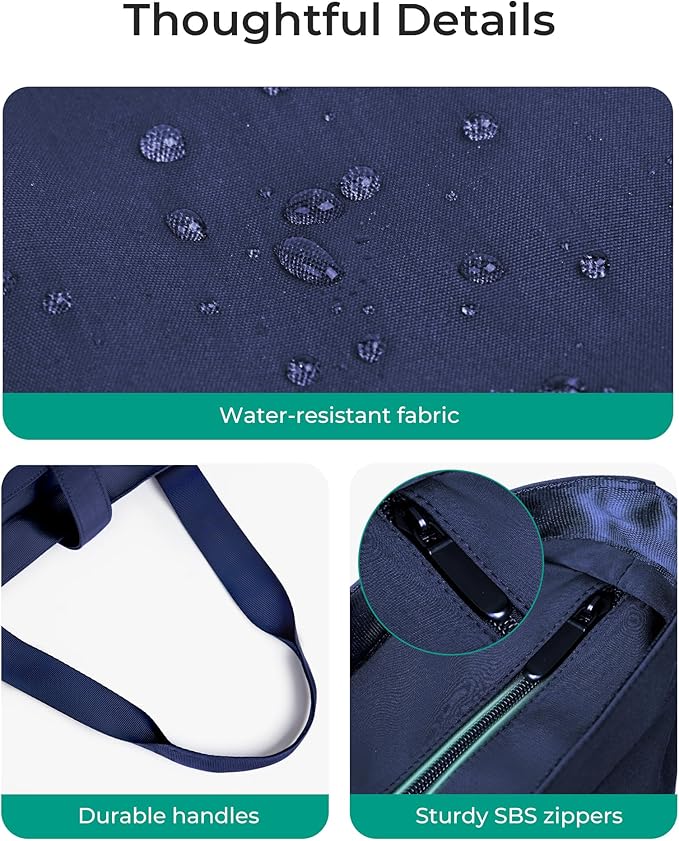 BAGSMART Tote Bag for Women, Foldable Tote Bag With Zipper Travel Large Shoulder Bag Handbag for Work