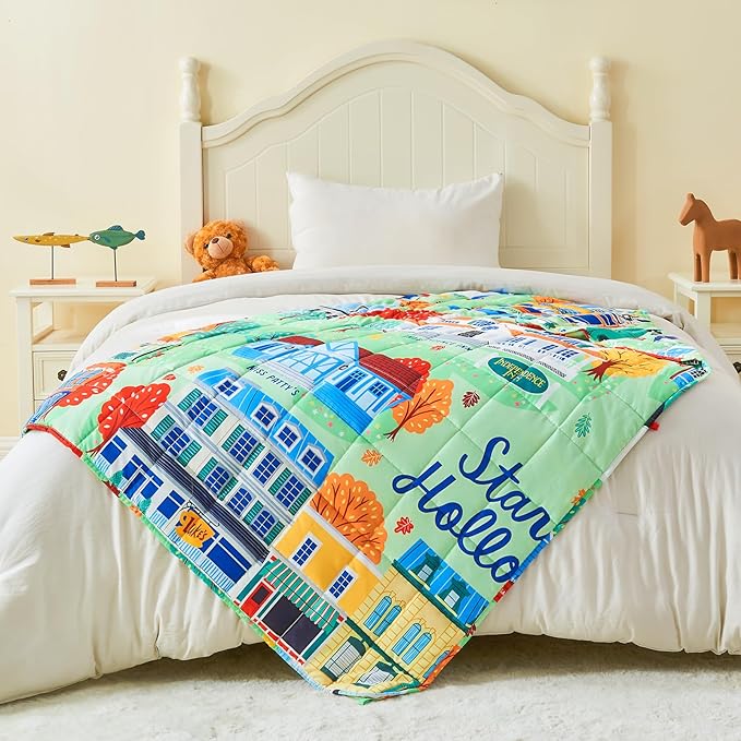 yescool Weighted Blanket 7 Pounds Cooling Weighted Lap Blanket, Girls Heavy Blanket for Sleeping, Breathable Weighted Throw Blanket Gifts for 60-80lbs, 40"x60"