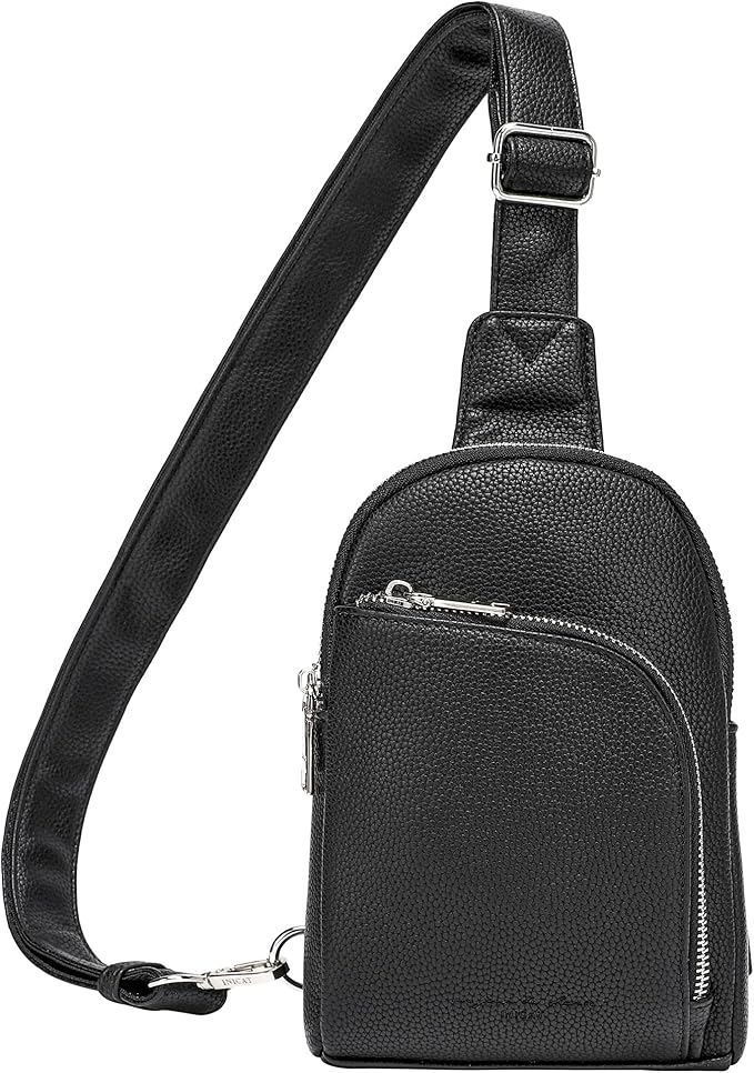 INICAT RFID Blocking Sling Bag, Anti Theft Crossbody Bag for Women, Travel Fanny Pack Style Purse, Vegan Leather