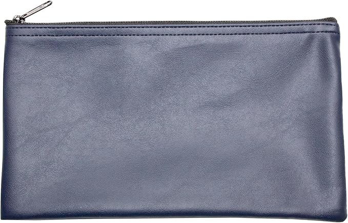 Multi-Purpose Zipper Bag, Reusable, Travel Pouch, Lightweight, Makeup Organizer, 11 x 6 Inch (Navy Blue)