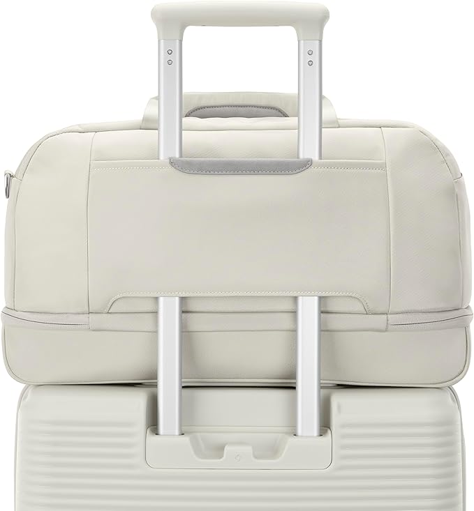 Samsonite Paralux Weekender Duffel Bag, Travel Carry-On Bag with Wide Opening, Drop-Bottom Shoe & Laundry Compartment, AirTag Holder, StackIt Strap - Business & Leisure Travel Bag
