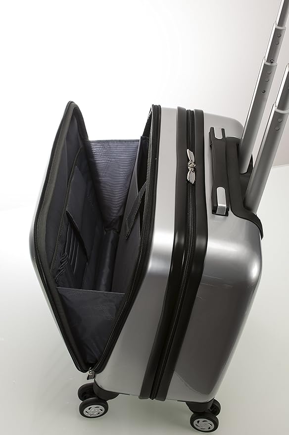Rockland Revolution Hardside Rolling Computer Case, Silver, Carry-On 17-Inch