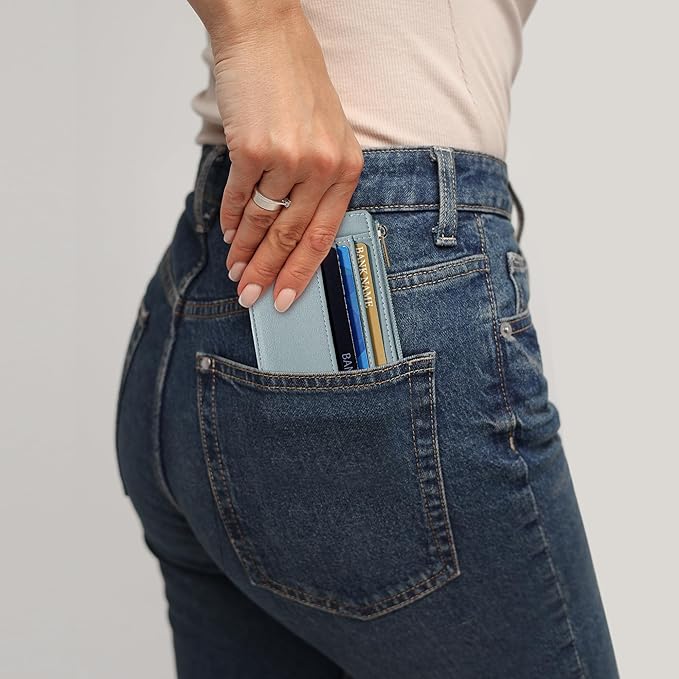 Sodsay Card Case Slim Front Pocket Wallet for Women Credit Card Holder with Keychain | Slim, Front Pocket, Credit Card Holder, with Keychain