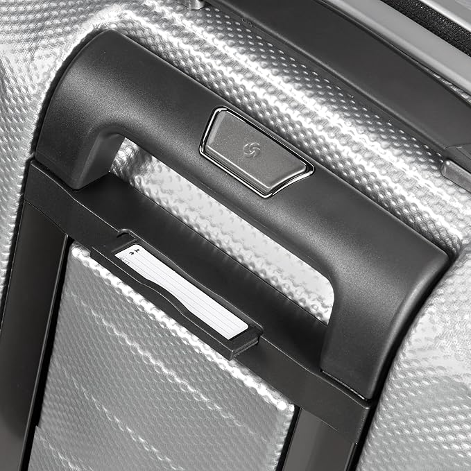 Samsonite Proxis Global Carry-On Hardside Luggage with Dual Spinner Wheels, Airline Approved - Innovative Roxkin™ Lightweight Shell With Ultimate Durability- TSA Lock, Telescopic Handle - Silver